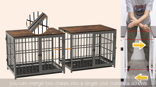 Joining 2 dog outlet crates together